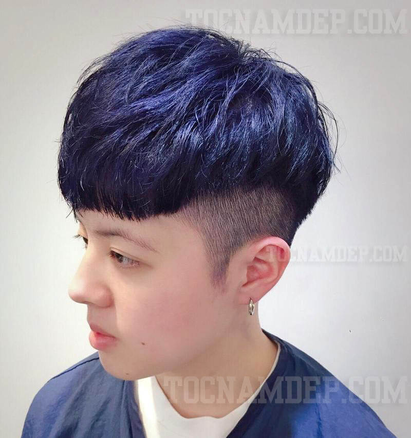 Thuốc nhuộm tóc màu xanh dương đen khói + tặng kèm trợ dưỡng | Shopee Việt  Nam